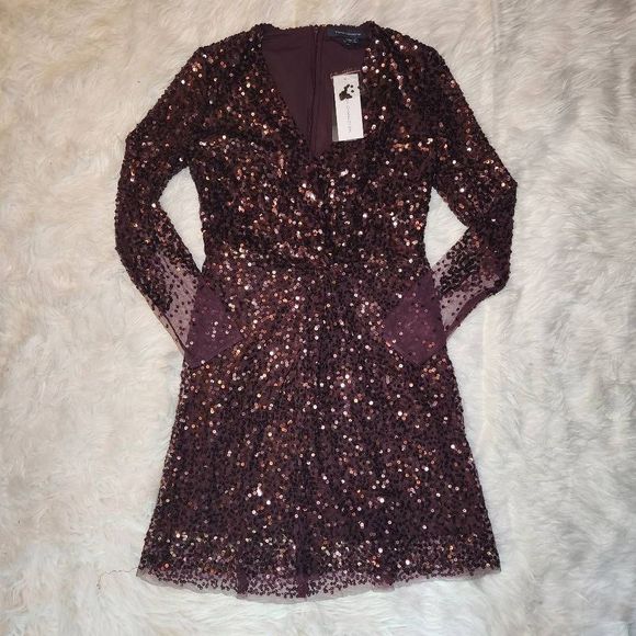 New French Connection Emille Sequin Sheath Dress - Picture 4 of 10